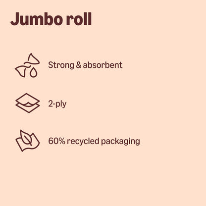 Our Essentials by Amazon Kitchen Towel Jumbo Roll 1 Pack, 2-Ply, 240 Sheets