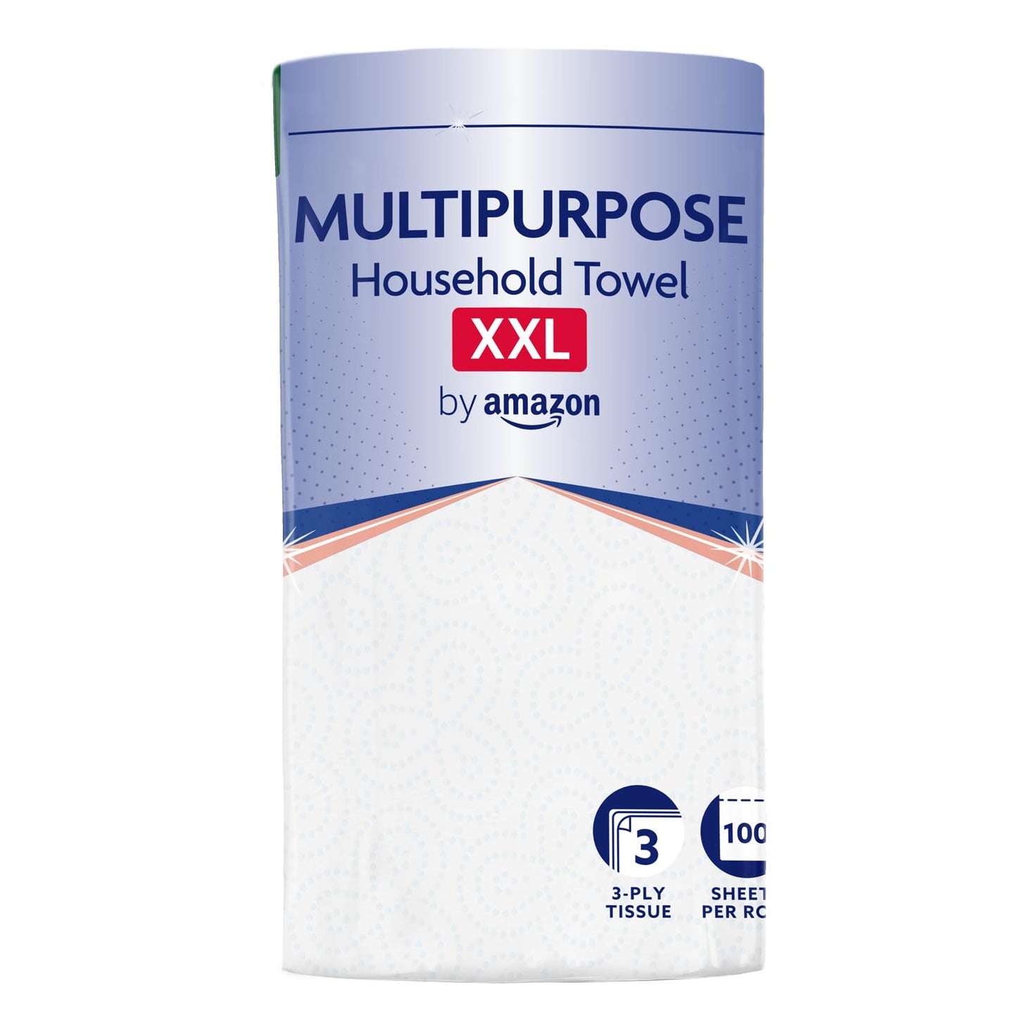 by Amazon Multipurpose Kitchen Roll, 3-Ply, XXL Household Towel, 12 Rolls (Pack of 1), 100 Sheets per Roll, FSC Certified