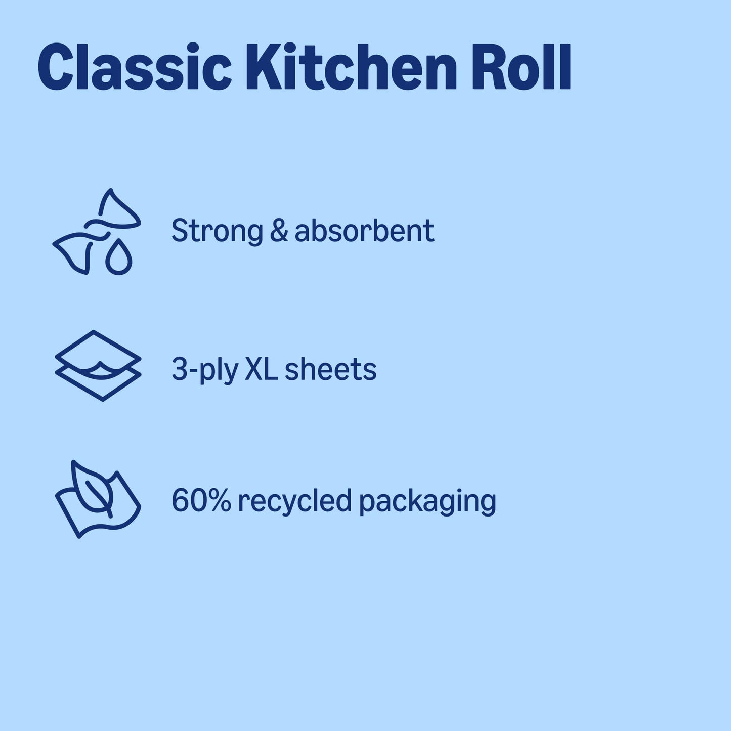 by Amazon Super Absorbent Kitchen Towel, 3-ply, 3 Rolls (1 Pack of 3), 80 Sheets per Roll, FSC Certified