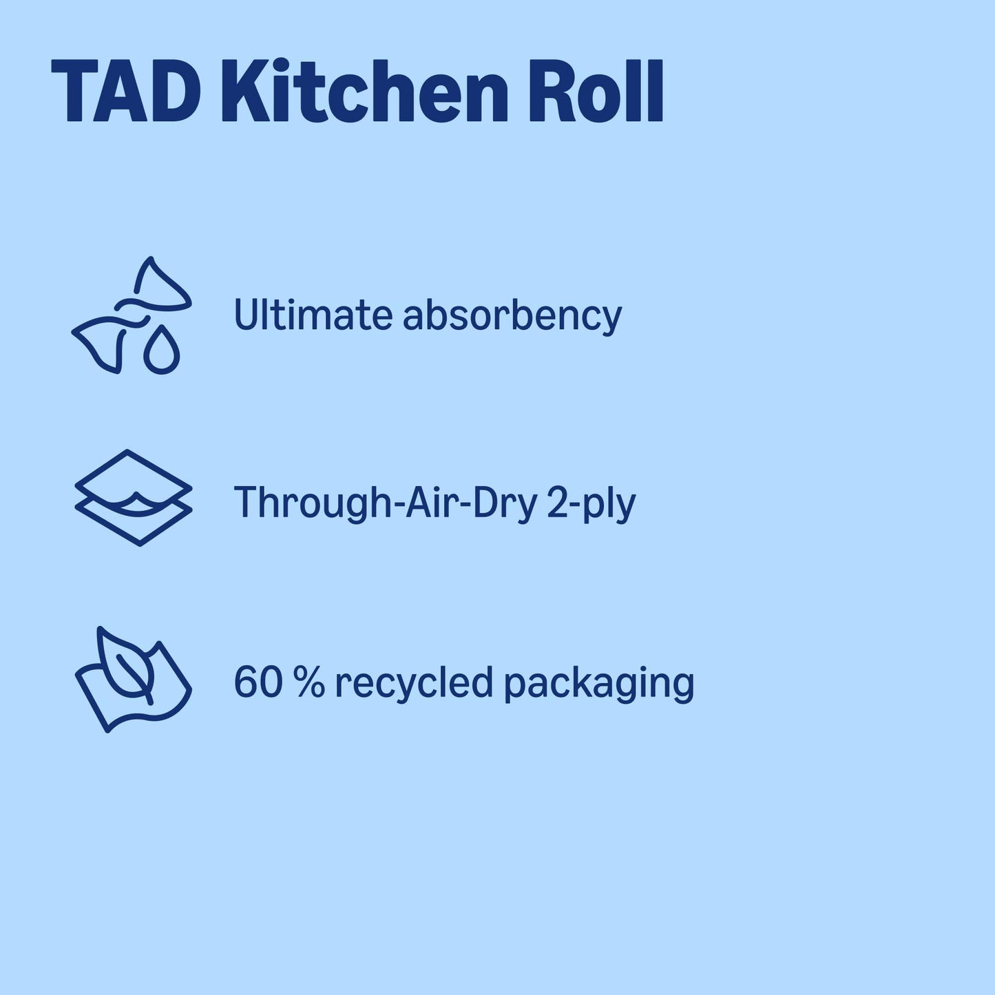 by Amazon Ultra Absorbent TAD Kitchen Roll, 4 Rolls (Pack of 1), 51 Sheets per Roll, FSC Certified
