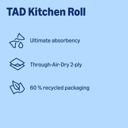 by Amazon Ultra Absorbent TAD Kitchen Roll, 4 Rolls (Pack of 1), 51 Sheets per Roll, FSC Certified