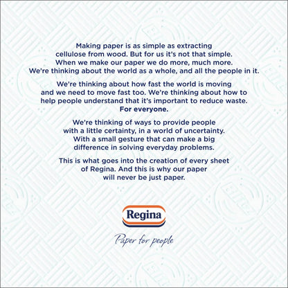 Regina Blitz Household Towels – 8 Triple Layered Rolls, 70 Sheets Per Roll, Paper Packaging, FSC Certified Paper, Recyclable Packaging, 60% Larger Than Standard Kitchen Roll Sheets