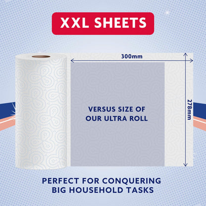 by Amazon Multipurpose Kitchen Roll, 3-Ply, XXL Household Towel, 12 Rolls (Pack of 1), 100 Sheets per Roll, FSC Certified