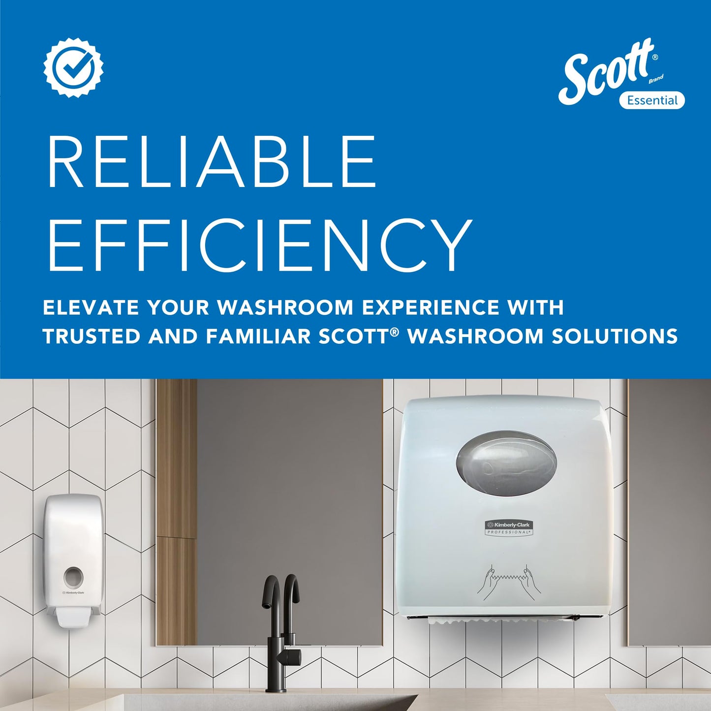 Scott Essential 6636 Paper Towels, Narrow Fold, 2 Ply, White, Soft and Absorbent, Made from Recycled Fibres, 12 Ties x 220 Sheets (2,640 Total)